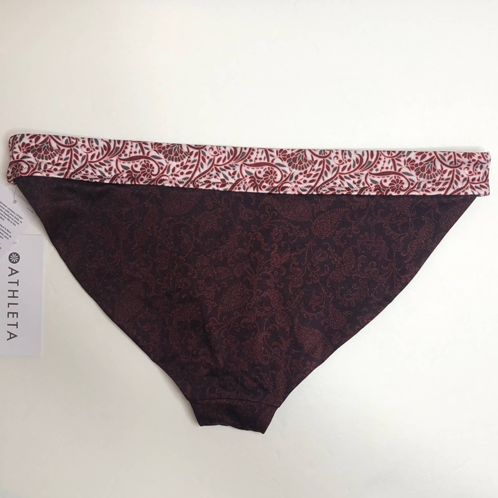 NWT athleta aqualux batik mid rise bikini bottoms size large - Picture 8 of 8